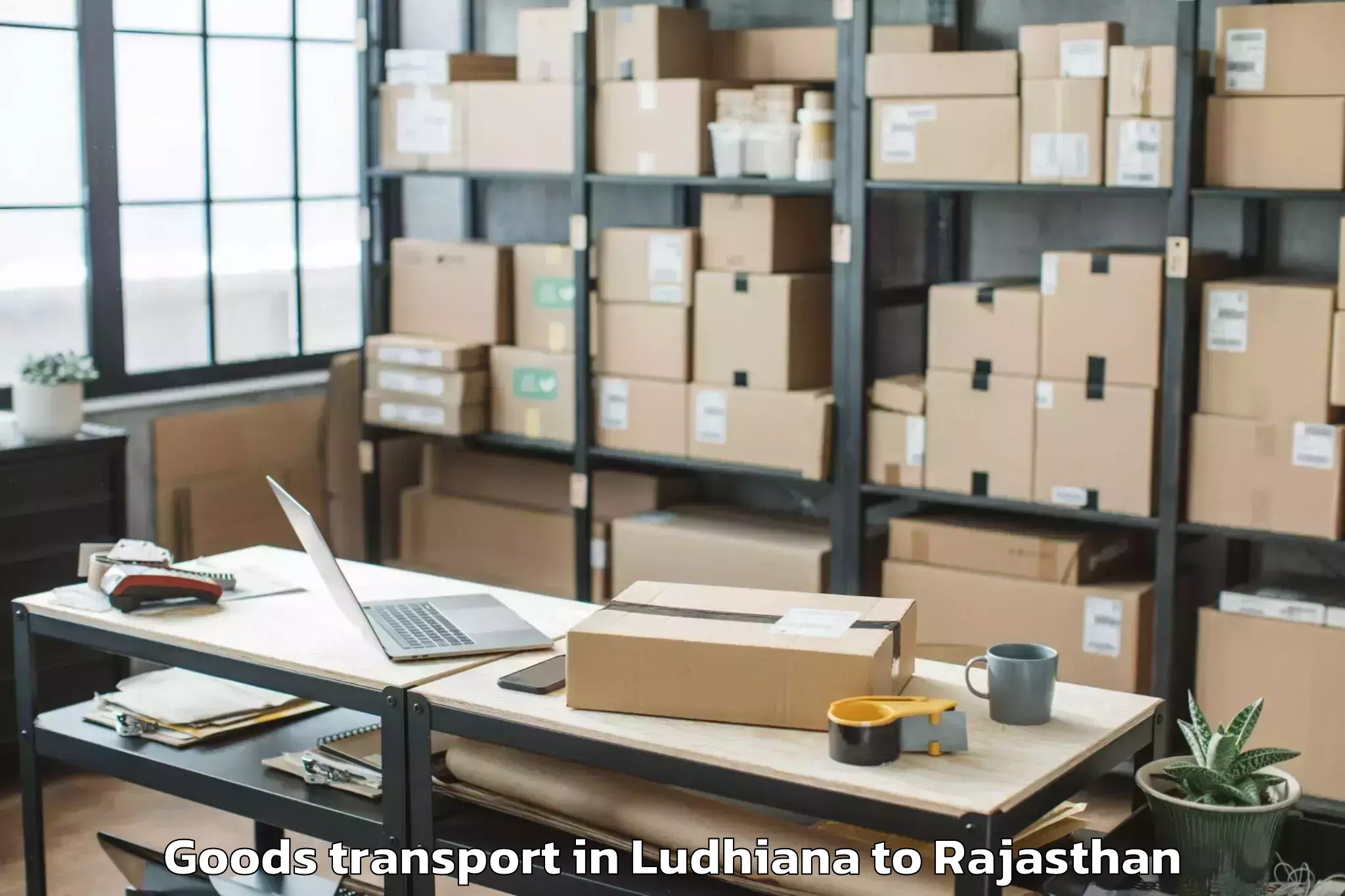 Easy Ludhiana to Padampur Goods Transport Booking